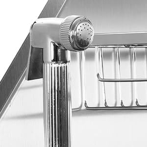 50" Dog Wash Bathtub, Pet Wash Station, Professional Stainless Steel Dog Grooming Tub with Ramp, Faucet, Sprayer, Drain Kit, Right Door