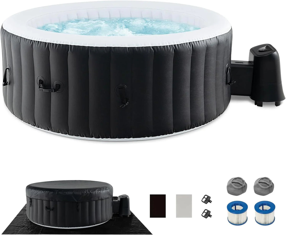 Inflatable Hot Tub, Blowup Pool Hottub, Portable Outdoor Water SPA