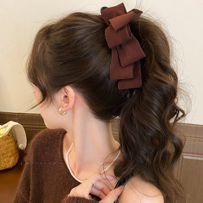 Bow Banana Hair Clip Women's Handmade Accessory