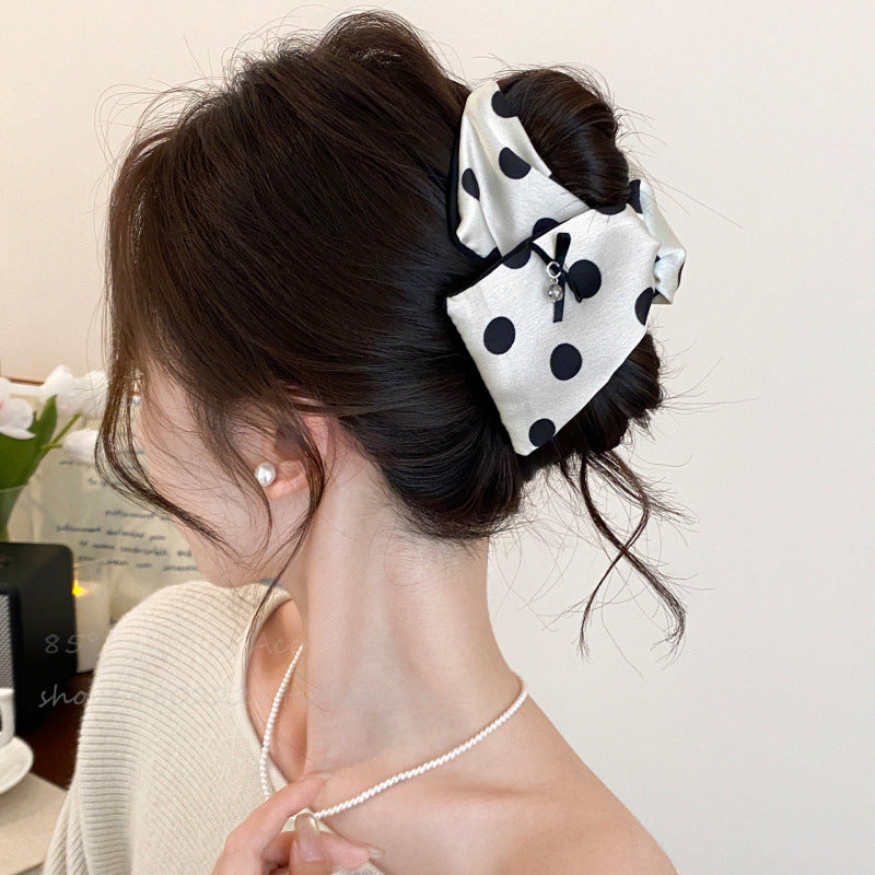 Polka Dot Triangle Hair Claw Clip