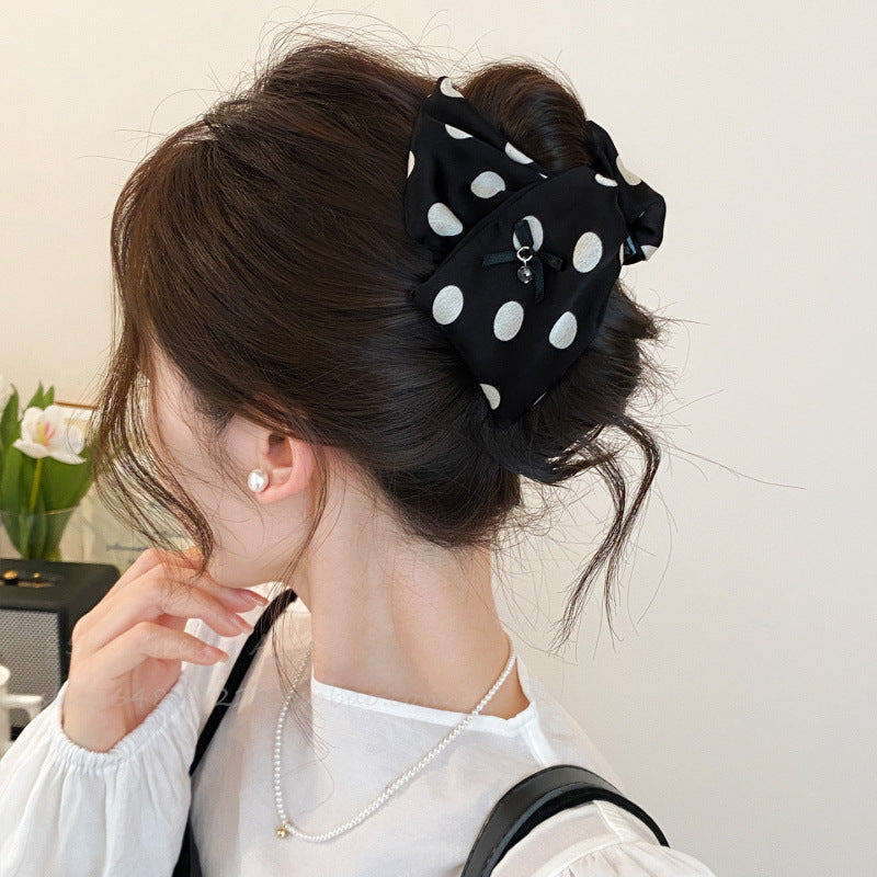 Polka Dot Triangle Hair Claw Clip